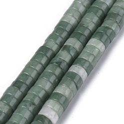 Gemstone Природных нитей бисера, Heishi бусы, Плоский круглый / диск, 6x3 мм, отверстие : 1 мм, около 119~131 шт / нитка, 14.76~15.74 дюйм (37.5~40 см)
