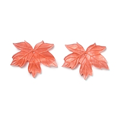 Легкий Лосось Непрозрачные акриловые подвески, кленового листа, светлый померанцевый, 20x25.5x2 мм, отверстие : 1.4 мм