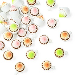 (52) Непрозрачная лаванда 30 шт. 3 цвета мини-чашки для кофе смоляные украшения для витрин, аксессуары для украшения микроландшафта кукольного домика, разноцветные, 14.5x17.5x14 мм, 10шт/колор