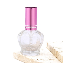 Ярко-Розовый 12мл флаконы-распылители из стекла с короной, распылитель мелкого тумана, многоразовая бутылка, ярко-розовый, 3.7x6.7 см, емкость: 12 мл (0.41 жидких унций)