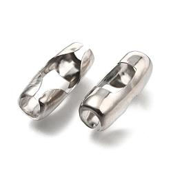 Нержавеющая Сталь Цвет Устойчивы к потускнению 304 шариковые цепные соединители из нержавеющей стали, цвет нержавеющей стали, 24.5x9.5x8 мм, отверстие : 6x4.5 мм, подходит для шариковой цепи 8 мм