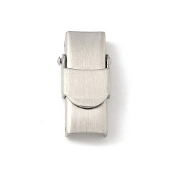 Нержавеющая Сталь Цвет 304 нержавеющей стали смотреть группы застежками, матовый стиль, прямоугольные, цвет нержавеющей стали, 25x12x6 мм, отверстие : 6x3 мм