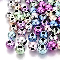 (52) Непрозрачная лаванда УФ-покрытие непрозрачные акриловые европейские бусины, круглые, большое отверстие шарик, разноцветные, 13.5~14 мм, отверстие : 5 мм