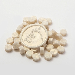 Бледно-Золотистый Иллюзорные цветные частицы сургуча, для ретро печать печать, восьмиугольник, бледно золотарник, 9 мм, Около 1500 шт / 500 г