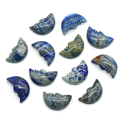 Лабрадорита Резьба по лицу полумесяц натуральный лабрадорит украшения дисплея, украшение дома, 26x15x7 мм