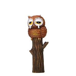 Сэнди Коричневый Аксессуары для кукольного домика из смоляной совы в виде микропейзажа, притворяясь опорными украшениями, песчаный коричневый, 90x35 мм