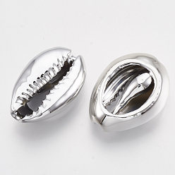 Белый Дым Карие бусины, с УФ покрытием, нет отверстий / незавершенного, серый, 20~25x14~16x5~7 мм