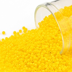 (42B) Opaque Sunshine Круглые бусины toho, японский бисер, (42 б) непрозрачный солнечный свет, 15/0, 1.5 мм, отверстие : 0.7 мм, о 3000шт / бутылка, 10 г / бутылка