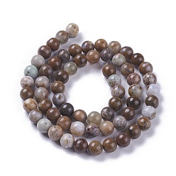 African Opal Natural African Opal Beads Strands, Round, 6mm, Hole: 1mm, about 48~50pcs/strand, 15.7 inch
