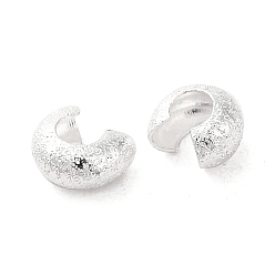 Серебро Латуни обжимной шарики охватывает, серебряные, 5.5x3 мм, отверстие : 2.3 мм