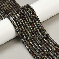 Кровь драконов Бисер натуральный дракон крови пряди, Плоский круглый / диск, 4x2 мм, отверстие : 0.8 мм, около 161 шт / нитка, 14.96'' (38 см)