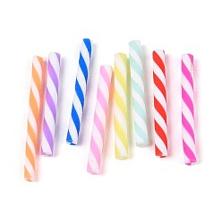 (52) Непрозрачная лаванда Ручной полимерной глины ногтей декоративные аксессуары, колонка, разноцветные, 19~23x1.5~3 мм