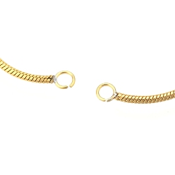 Golden Adjustable 304 Stainless Steel Bracelet Making, Slider Bracelets, Golden, 9 inch(23cm), 1.5mm, Hole: 2.5~3mm