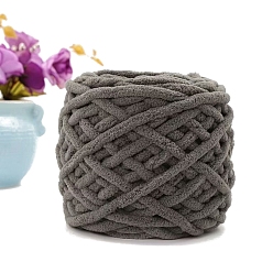Серый Хлопковая пряжа, для свитера, шапки, носков, детских одеял, серые, 7 мм