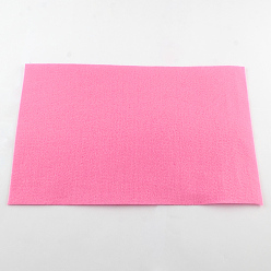Hot Pink Non Woven Fabric Embroidery Needle Felt for DIY Crafts, Square, Hot Pink, 298~300x298~300x1mm, about 50pcs/bag