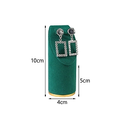 Зеленый Поднос для сережек из бархатного сплава, держатель органайзера для ювелирных изделий, колонка, зелёные, 4x10 см