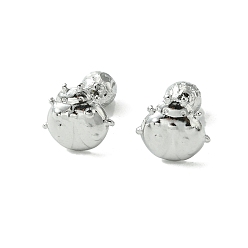Stainless Steel Color Non-Tarnish 304 Stainless Steel Ear Studs, Ladybug, Stainless Steel Color, 10x10mm