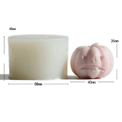 Тыква Хэллоуин силиконовые формы, формы для украшения, формы для литья гипсовой смолы, белые, тыква, 58x40 мм