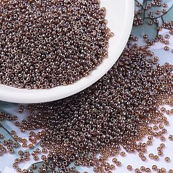 (RR327) Transparent Dark Raspberry Luster Миюки круглые бусины рокайль, японский бисер, 11/0, (rr 327) прозрачный темно-малиновый блеск, 2x1.3 мм, отверстия : 0.8 mm, около 50000 шт / фунт