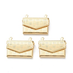 Настоящее золото 18K Подвески латуни медальон, фоторамки кулоны для ожерелий, долговечный, форма сумки, реальный 18 k позолоченный, 17x22x4.5 мм, отверстие : 1.2 мм, 19 мм внутренним диаметром