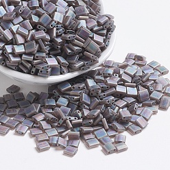 (TL135FR) Matte Transparent Root Beer AB MIYUKI TILA Beads, Japanese Seed Beads, 2-Hole, (TL135FR) Matte Transparent Root Beer AB, 5x5x1.9mm, Hole: 0.8mm, about 5900pcs/500g