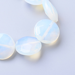 Opalite Brins de perles opalite, facette, plat rond, 16x6mm, Trou: 1mm, Environ 13 pcs/chapelet, 7.87 pouce
