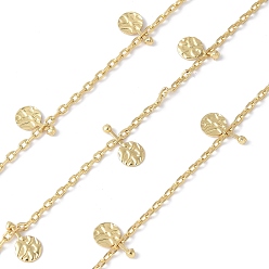 Настоящее золото 18K Латунные цепочки, для ожерелья браслеты решений, долговечный, пайки, плоско-круглые, реальный 18 k позолоченный, 8~9x4.5x1.8 мм