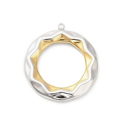 Ring 304 подвески из нержавеющей стали, золотые и нержавеющая сталь цвет, кольцо, 27.5x25x3.5 мм, отверстие : 1.5 мм