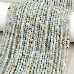 Flower Amazonite Натуральный цветок амазонитовые бусины пряди, кубические, 2x2x2 мм, отверстие : 0.5 мм, около 190 шт / нитка, 14.96'' (38 см)
