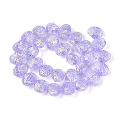 Средний Фиолетовый Нити из фольги в технике лэмпворк, формы раковины, средне фиолетовый, 12.5~14x16~17x10~11 мм, отверстие : 1.2~1.4 мм, около 29~30 шт / нитка, 14.37~15.55'' (36.5~39.5 см)