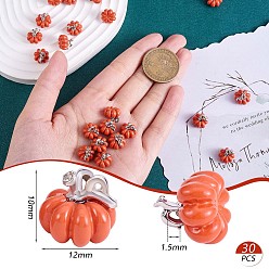 Orange 30 Pieces Pumpkin Charms Pendants Thanksgiving Pumpkin Charms Alloy Enamel Charm for Jewelry Necklace Bracelet Earring Making Crafts, Orange, 10x12mm, Hole: 1.5mm