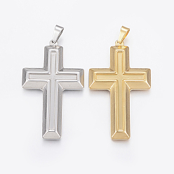 (52) Непрозрачная лаванда 304 из нержавеющей стали большие кулоны, крестик, разноцветные, 50x29x4 мм, отверстие : 4x7 мм