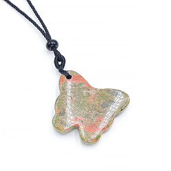 Унакит Природные подвески Unakite, бабочки прелести, 26~30x32~35 мм