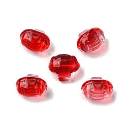 (123L) Белый крем непрозрачный блеск Стеклянные бусины, гриб, огнеупорный кирпич, 14.5x17x12 мм, отверстие : 1.2 мм