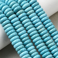 Говлит Природные Говлит бисер нитей, рондель, окрашенные, 8x3 мм, отверстие : 0.5 мм, около 126 шт / нитка, 15.75'' (40 см)