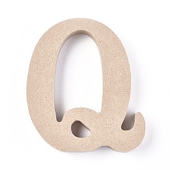 Letter Q Письмо незаконченные кусочки дерева, вырезанные лазером деревянные формы, для поделки роспись орнамент рождественские украшения для дома подвески, letter.q, 100x90x15 мм