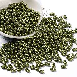 Темно-Зеленый Непрозрачные акриловые бусины, окрашенные распылением, арахис, темно-зеленый, 6.5x4x3 мм, отверстие : 1.2 мм, Около 10000 шт / 500 г