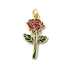 Настоящее золото 18K Латунь эмаль подвески, , с блеском порошок, долговечный, без кадмия и без свинца, реальный 18 k позолоченный, 26x13.5x1.5 мм, Перейти кольцо: 5x1 мм, внутренний диаметр: 3 мм