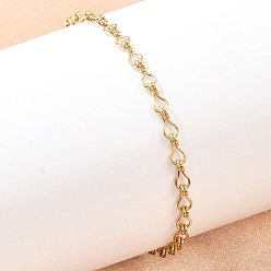 Золотой 201 Браслеты из нержавеющей стали с цепочкой из звеньев в форме луковицы для женщин, золотые, 6-5/8 дюйм (16.8 см)