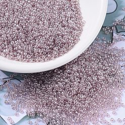 (RR168) Transparent Smoky Amethyst Luster Миюки круглые бусины рокайль, японский бисер, 11/0, (rr 168) прозрачный дымчатый аметистовый блеск, 2x1.3 мм, Отверстие : 0.8 мм , около 5500 шт / 50 г