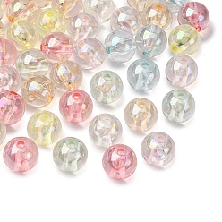 (52) Непрозрачная лаванда Прозрачные акриловые бусины, круглые, с покрытием AB цвета, разноцветные, 14x13 мм, отверстие : 2.5 мм, 337 шт / 500 г