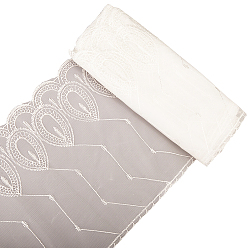 Белый 6м кружевная отделка, полиэфирная лента для изготовления ювелирных изделий, аксессуары для одежды, белые, 10-1/4 дюйм (260 мм), около 6.56 ярдов (6 м) / комплект