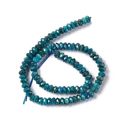 Apatite Natural Apatite Beads Strands, Faceted, Rondelle, 7.5~8x4~4.5mm, Hole: 1mm, about 87~94pcs/strand, 15.24~15.43 inch(38.7~39.2cm)