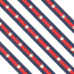 Полуночно-синий Хлопковая лента елочкой, ушко саржевой ленты, для аксессуаров одежды, темно-синий, 3/4 дюйм (20 мм), около 10.00 ярдов (9.14 м) / прядь