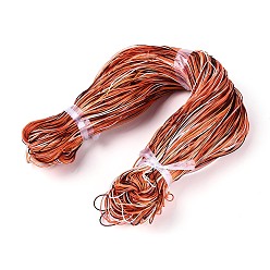 Разноцветный Воском полиэфирные шнуры, круглые, красочный, 1 мм, около 492.13 ярдов (450 м) / пачка