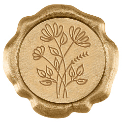 Цветок 50шт. клейкие восковые наклейки, конверт печать украшения, для поделок альбом diy подарок, темно-золотистые, цветок, 30 мм