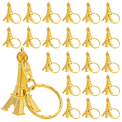 Золотой 150шт. брелки из сплава, Эйфелева башня, золотые, 98.5 мм