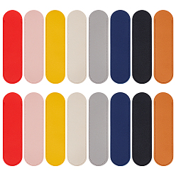 (52) Непрозрачная лаванда 16 шт. 8 цветной чехол для ручки из искусственной кожи, подставка для карандашей, для офиса и школьных принадлежностей, овальные, разноцветные, 164x43x2.5 мм, 2 шт / цвет