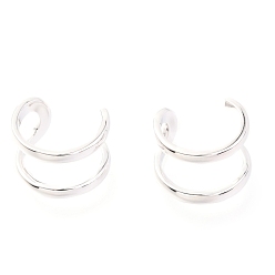 Платина Серьги-манжеты из стерлингового серебра с родиевым покрытием, устойчивые к потускнению, платина, 925 мм