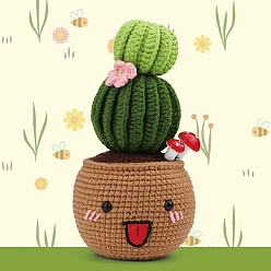 Темно-оливково-зеленый Наборы для вязания крючком, включая полиэфирную пряжу, темно-оливковый зеленый, размер упаковки: 23.5x18.5x8.5см